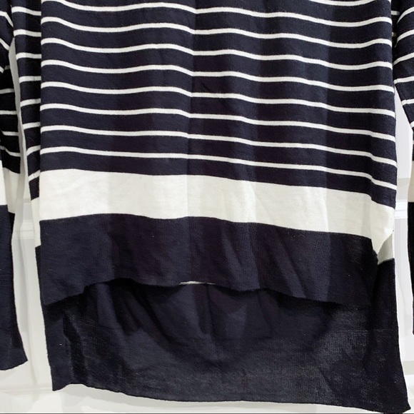 Zara Knit sweater in navy blue and white stripes - Picture 2 of 4